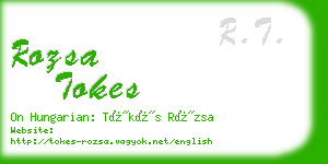 rozsa tokes business card